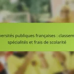 Universités publiques françaises : classement, spécialités et frais de scolarité